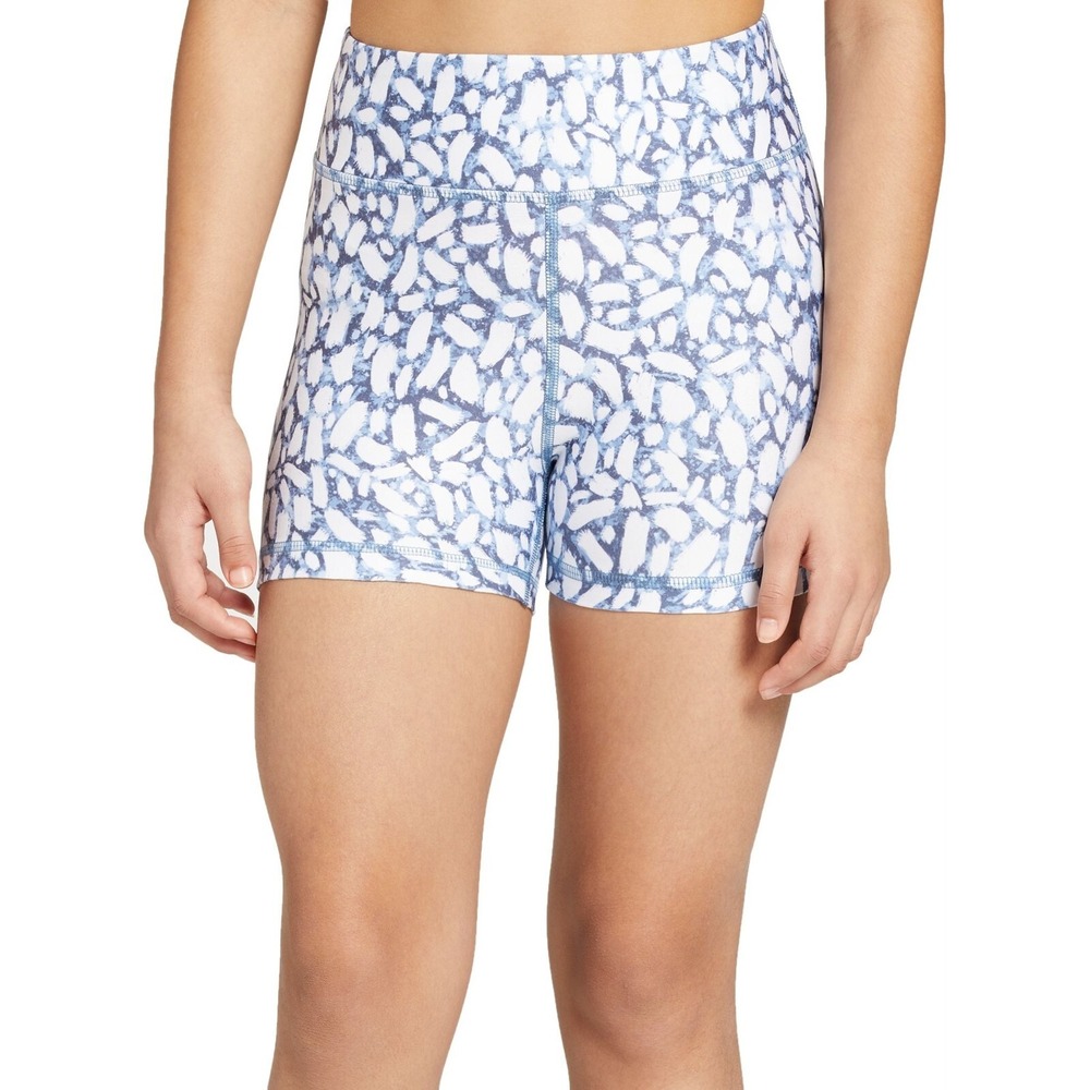 DSG Girls' 3" Performance Shortie, Large, Texture Animal Blue, size Large